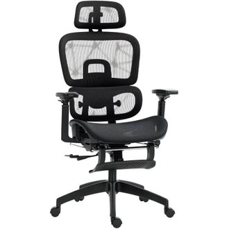 HOMCOM Homcom - Ergonomic Office Chair Swivel Computer Chair with 3D Armrest Black