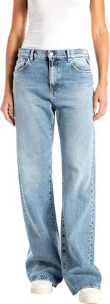 Replay Jeans, Dames, Blauw, W25 L30, Denim, Becka Mid Waist Flared Jeans