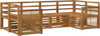 vidaXL Conjunto De Sof&aacute;s De Exterior 5 Uds. Natural Vidaxl