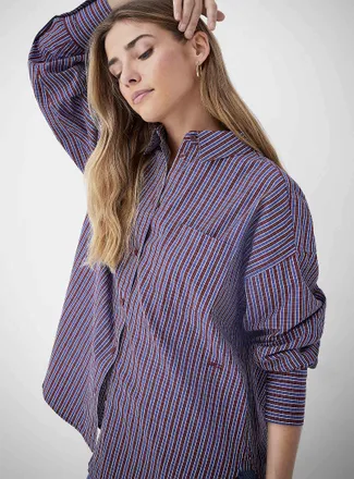 Jack & Jones Womens Jamie loose patterned shirt