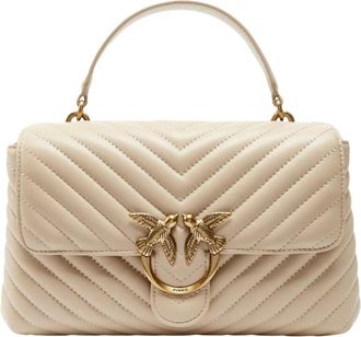 Pinko Love Bag Puff Classic - Dames - Handtassen - Beige - ONE Size - Katoen - Tassen
