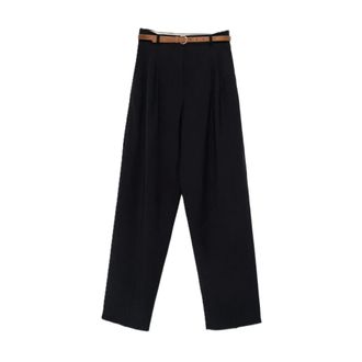 Max Mara Wide Trousers, female, Blue, Size: XS Mstbacio Wide Trousers