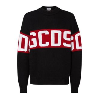 GCDS Gcds, Heren, Truien, Zwart, Maat: XS Wol