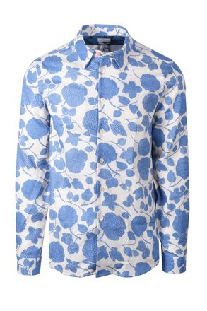 Paul Smith Mens LS REGULAR FIT SHIRT BLUE Cotton - Size X-Large
