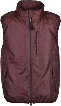 Aspesi Padded Red Nylon Vest With Thermore Insulation