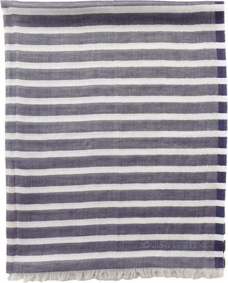 Louis Vuitton Monogram Stripe Scarf - 10S (Authentic Pre-Loved)
