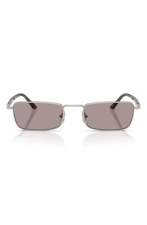 Persol 54mm Rectangular Sunglasses in Silver /Violet at Nordstrom