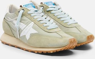Golden Goose Running Marathon suede-trimmed sneakers