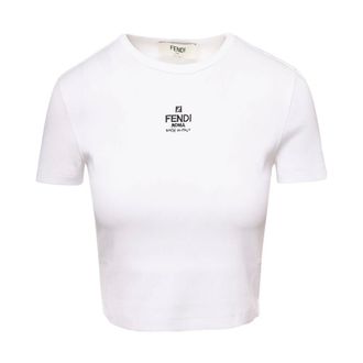 Fendi Dames, Tops, Wit, Maat: L Katoen