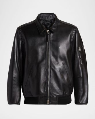 Tom Ford Mens Soft Nappa Leather Blouson Jacket