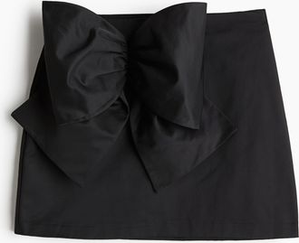 H&M Minijupe mit Schleife - Schwarz