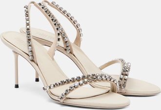 PARIS TEXAS Lidia 70 crystal-embellished mules