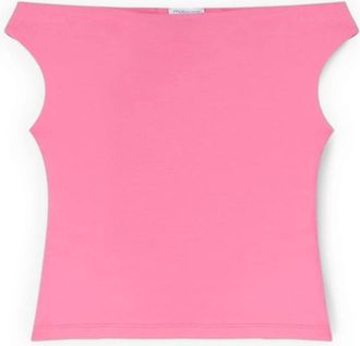 Motivi T-Shirts - Dames - Tops zonder mouwen - Roze - L - Katoen - Tops