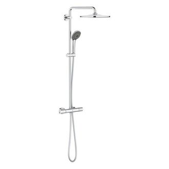 GROHE Vitalio Regendoucheset - hoofddouche 31cm - handdouche rond - thermostatisch - chroom