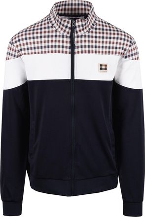 Aquascutum Mens CC SHOULDER TRACK TOP NAVY Cotton - Size 2XL
