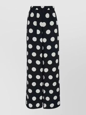 Junya Watanabe polka dot pattern flowing wide leg trousers