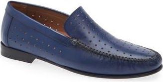Mezlan Perforated Moc Toe Loafer in Blue at Nordstrom Rack, Size 10