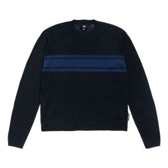 St&uuml;ssy Lightweight Striped Sweater Black 117316-BLAC