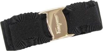 Ferragamo Pre-owned Accessories, female, Black, Size: ONE SIZE Pre-owned Cotton Hair Accessory