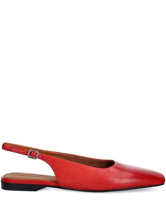 Vagabond Delia slingback square-toe ballet flats - women - Calf Leather/TENCEL/Synthetic Rubber/Calf Leather - 36 - RED