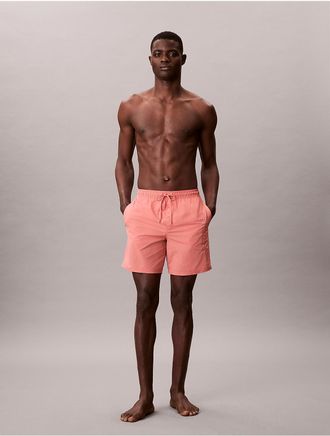 Calvin Klein Mens Logo Graphic Swim Shorts - Orange - 2XL