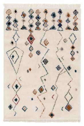 AFK Living Alfombra suave y de dise&ntilde;o estilo &eacute;tnico beige 200 x 290 cm