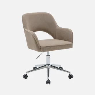 Sweeek Sedia Da Ufficio A Rotelle Velluto A Coste Base Cromata