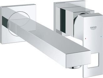 GROHE Mezclador Para Lavabo Grohe Eurocube De 2 Agujeros, De Pared, Con