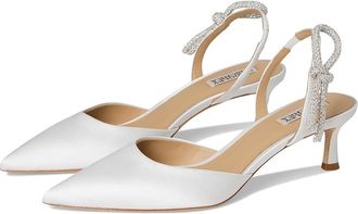 Badgley Mischka Gentry Womens Shoes Soft White : 6.5 M, Leather