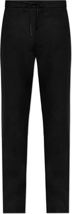 Maison Margiela Drawstring Straight-leg Broeken - Heren - Nette broeken - Zwart - L - Wol - Broeken