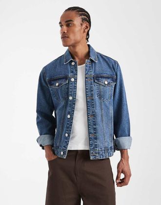 New Look Giacca di jeans blu medio