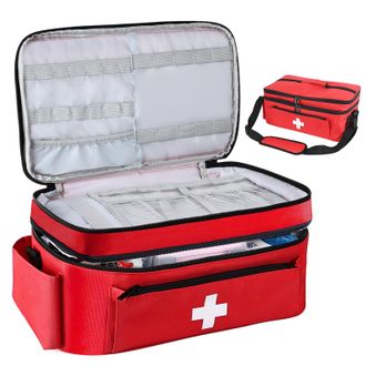 OEM Bolsa De Primeros Auxilios Vac&iacute;a, Bolsa De Emergencia Grande Para Enfermeras, Atenci&oacute;n M&eacute;dica Domiciliaria Y Farmacia, Port&aacute;til Y Para Llevar Al Hombr