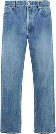 Jil Sander Denim Jeans met Knoopsluiting - Heren - Regular Fit Jeans - Blauw - W31 - Denim - Jeans