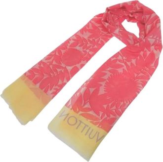 Louis Vuitton Pre-owned Vintage Sjaal - Dames - Vintage Accessoires - Roze - ONE Size - Katoen - Vintage