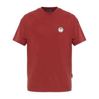 Palm Angels Camiseta con parche de logo - Tops - Hombre - Rojo - XL
