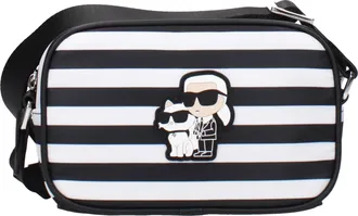 Karl Lagerfeld mouwloze tassen dames zwart-witte stof