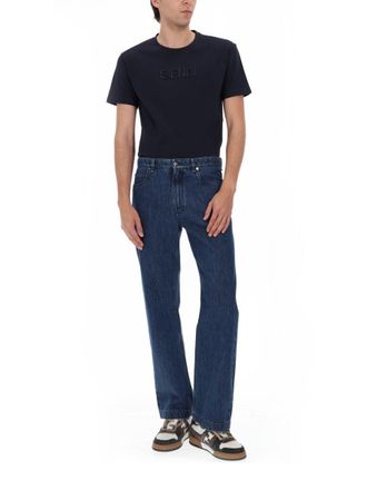Fendi Regular Fit Cotton Jeans - Blue