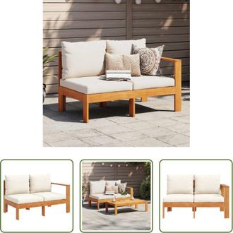 vidaXL Divano in legno - Divano Giardino con 1 Bracciolo 2 Posti Legno Massello Acacia