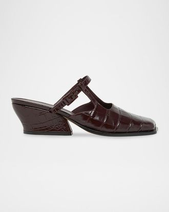 Loewe Onda Leather Mules