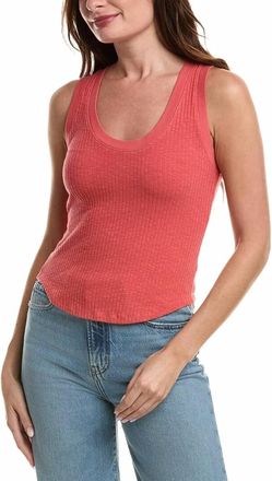 Bloomingdale's Suki Scoop Neck Rib Tank Top In Red