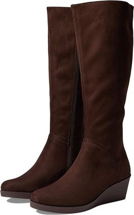 Aerosoles Binocular Tall Boots Womens Brown Faux Suede Knee High JOBB605