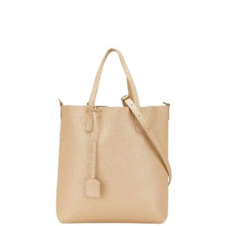 Saint Laurent Pre-owned Tote Bags, female, Beige, Size: ONE SIZE Pre-owned Leather shoulder-bags