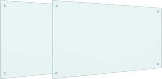 vidaXL Salpicadero De Cocina 2 Pcs 100 X 60 Cm Vidrio Templado Vidaxl