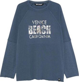 Palm Angels Slogan-print Raglan-sleeve T-shirt