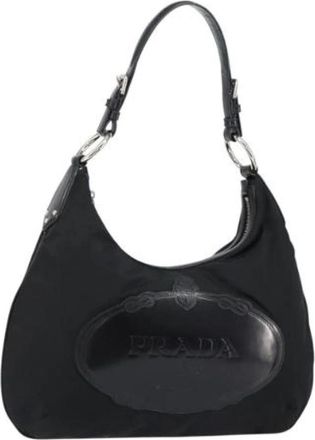 Prada Pre-owned Nylon Schoudertas - Dames - Vintage Schoudertas - Zwart - ONE Size - Nylon - Vintage