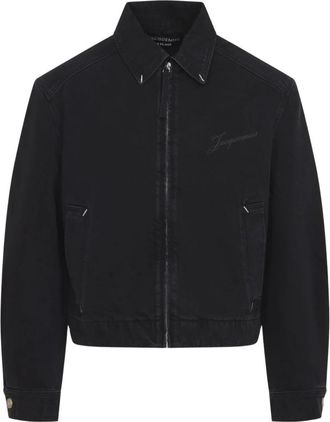 Jacquemus La Veste De-N&icirc;mes Canevas Jacket - Heren - Spijkerjassen - Zwart - M - Katoen - Jassen