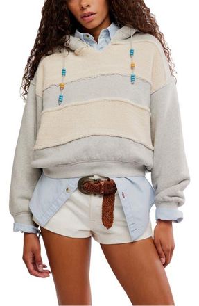 Free People Camp Crush Crop Cotton Blend Hoodie in Heather Grey at Nordstrom, Size X-Small
