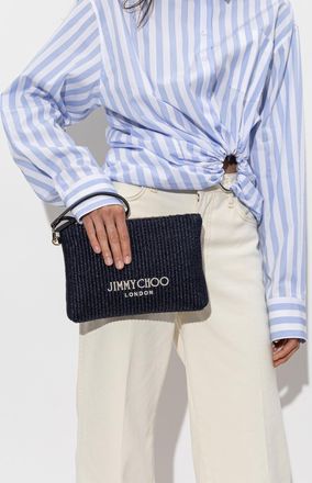 Jimmy Choo London Handbag With Logo, Womens, Navy Blue