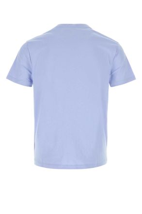 Polo Ralph Lauren Mens Powder Blue Cotton T-Shirt Pebblebluec3115 Exterior Exterior: T-shirts And Polos