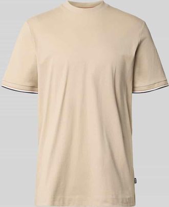 HUGO BOSS Regular Fit T-Shirt aus reiner Baumwolle Modell THOMPSON in Beige, Gr&ouml;&szlig;e XXXL